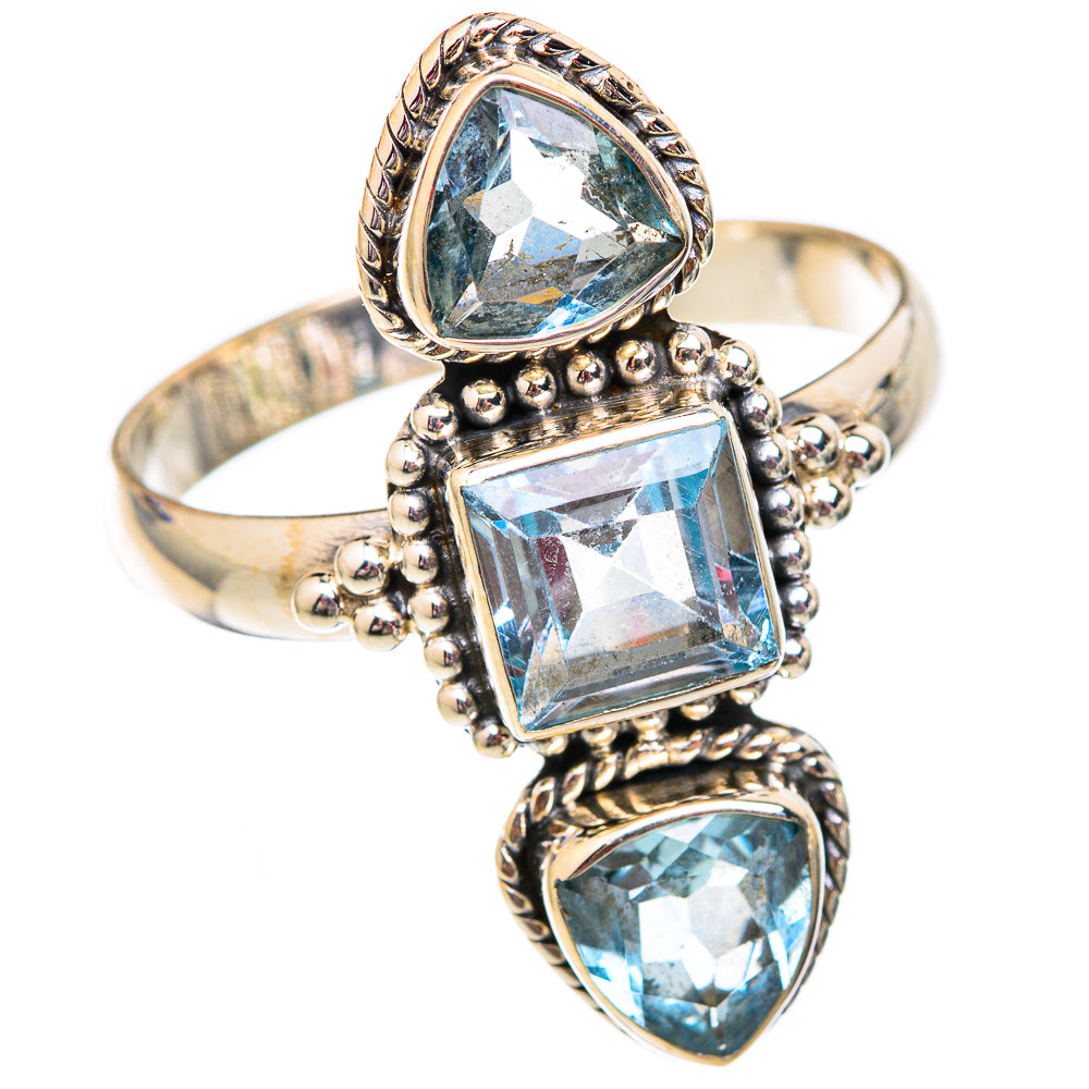 Blue Topaz Rings handcrafted by Ana Silver Co - RING102370 - Photo 2