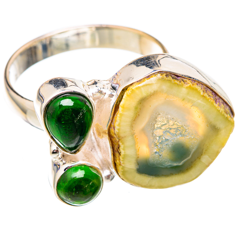 Coconut Geode Druzy Rings handcrafted by Ana Silver Co - RING102372