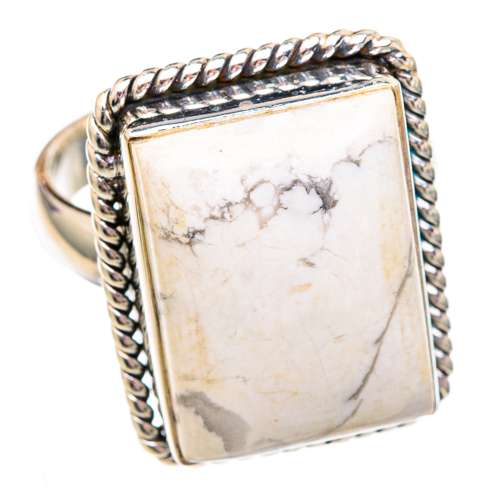 Howlite Rings handcrafted by Ana Silver Co - RING102438 - Photo 2