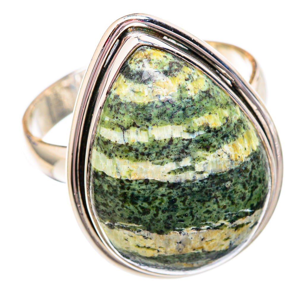 Lizard Jasper Rings handcrafted by Ana Silver Co - RING102448 - Photo 2