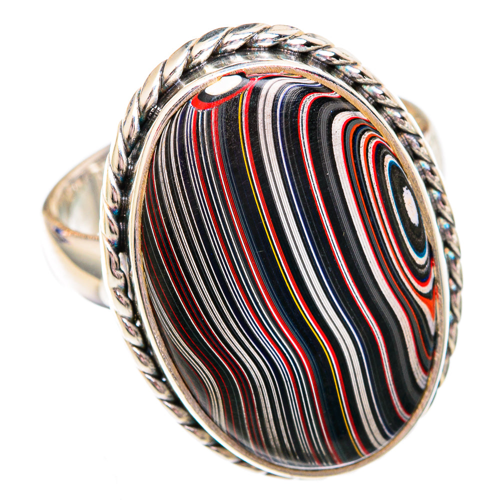 Fordite Rings handcrafted by Ana Silver Co - RING102451