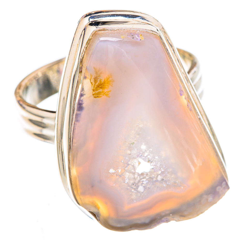 White Geode Slice Rings handcrafted by Ana Silver Co - RING102526