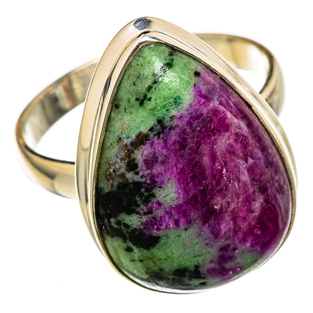 Ruby Zoisite Rings handcrafted by Ana Silver Co - RING102588 - Photo 2