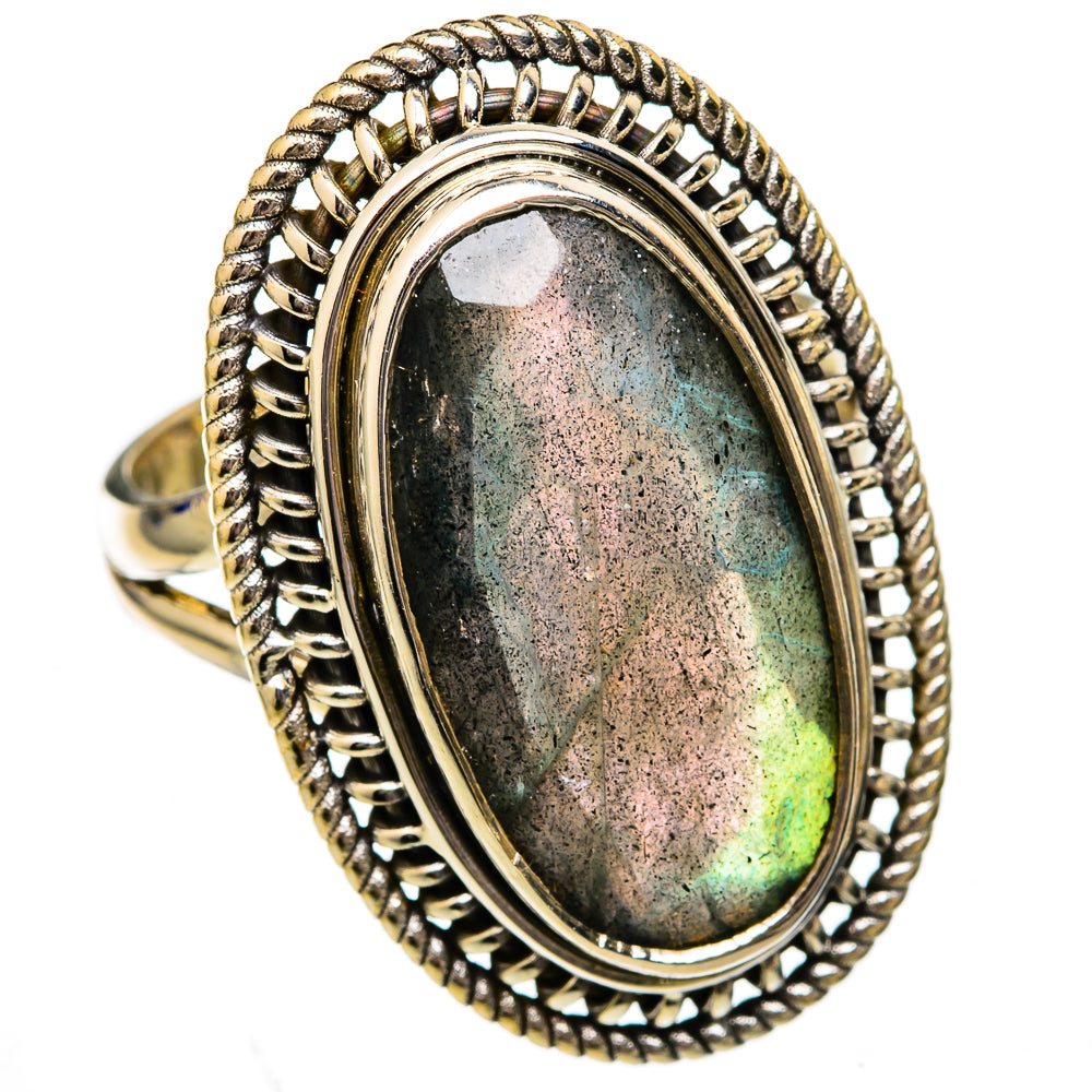 Labradorite Rings handcrafted by Ana Silver Co - RING102595 - Photo 2
