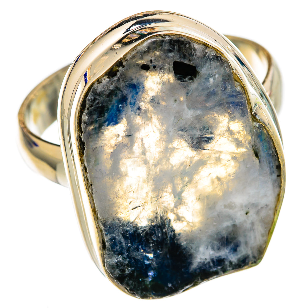 Rainbow Moonstone Rings handcrafted by Ana Silver Co - RING102632