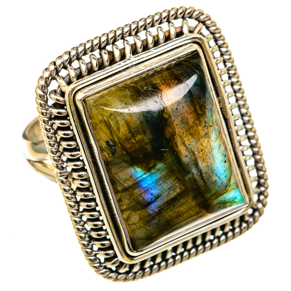 Labradorite Rings handcrafted by Ana Silver Co - RING102720 - Photo 2