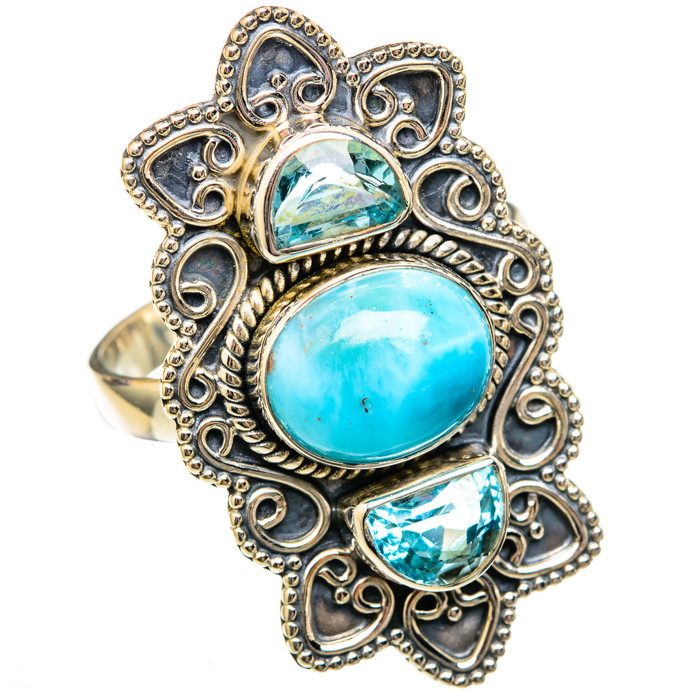 Larimar Rings handcrafted by Ana Silver Co - RING102729 - Photo 2