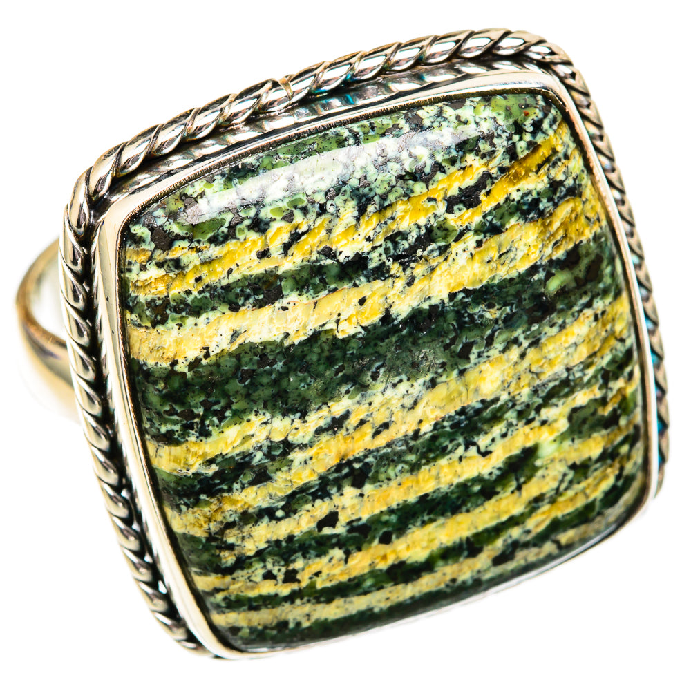 Lizard Jasper Rings handcrafted by Ana Silver Co - RING102778 - Photo 2