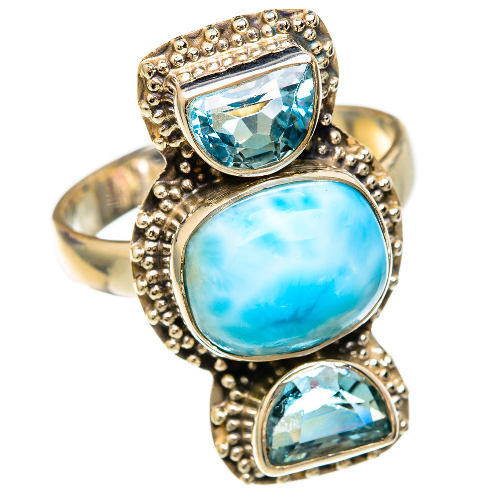 Larimar Rings handcrafted by Ana Silver Co - RING102869