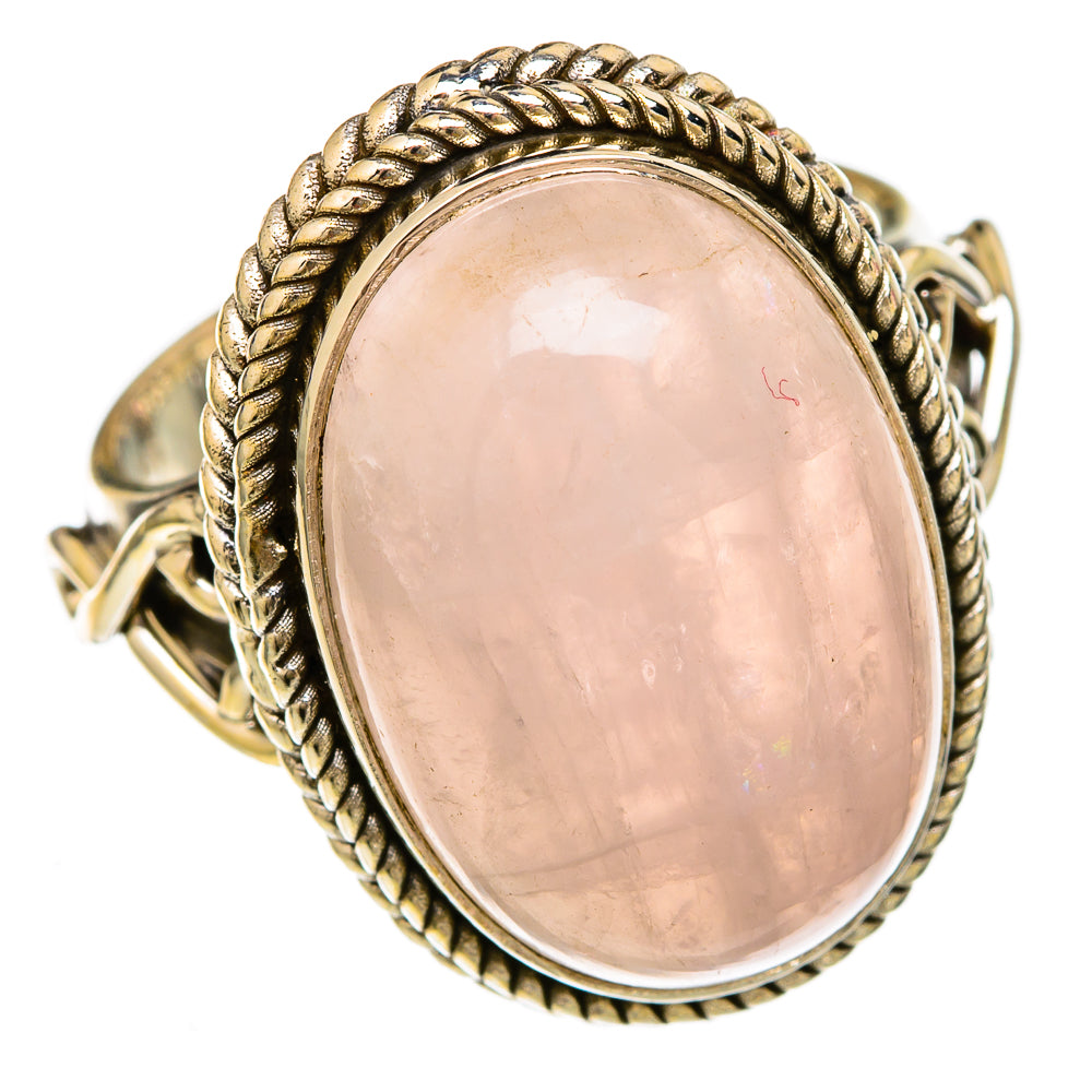 Rose Quartz Rings handcrafted by Ana Silver Co - RING102877