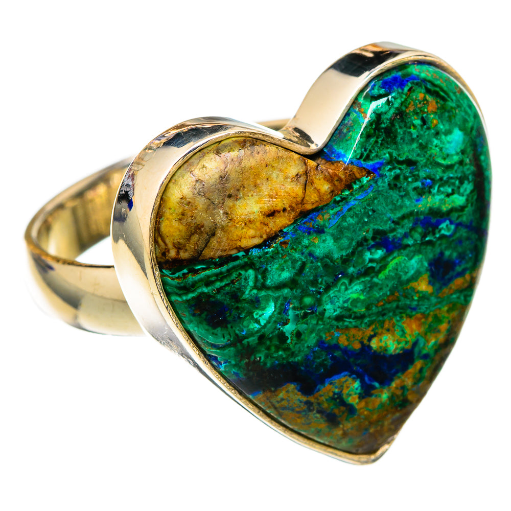 Azurite Malachite Rings handcrafted by Ana Silver Co - RING102896