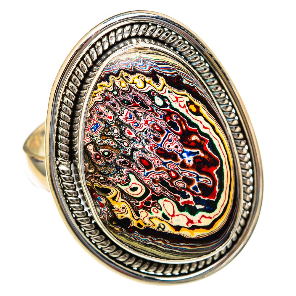 Fordite Rings handcrafted by Ana Silver Co - RING102945 - Photo 2