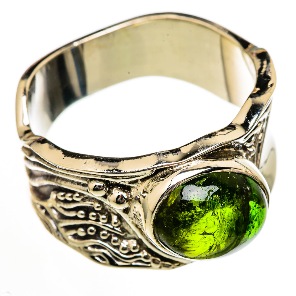Green Tourmaline Rings handcrafted by Ana Silver Co - RING102963 - Photo 2