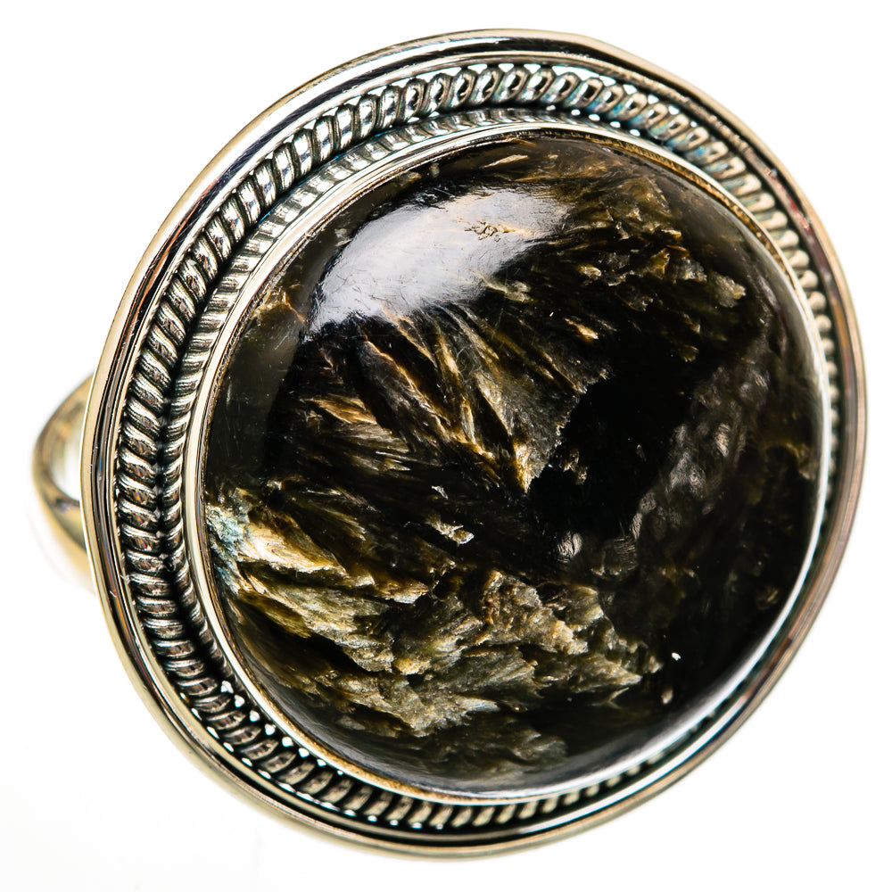 Golden Seraphinite Rings handcrafted by Ana Silver Co - RING103015 - Photo 2