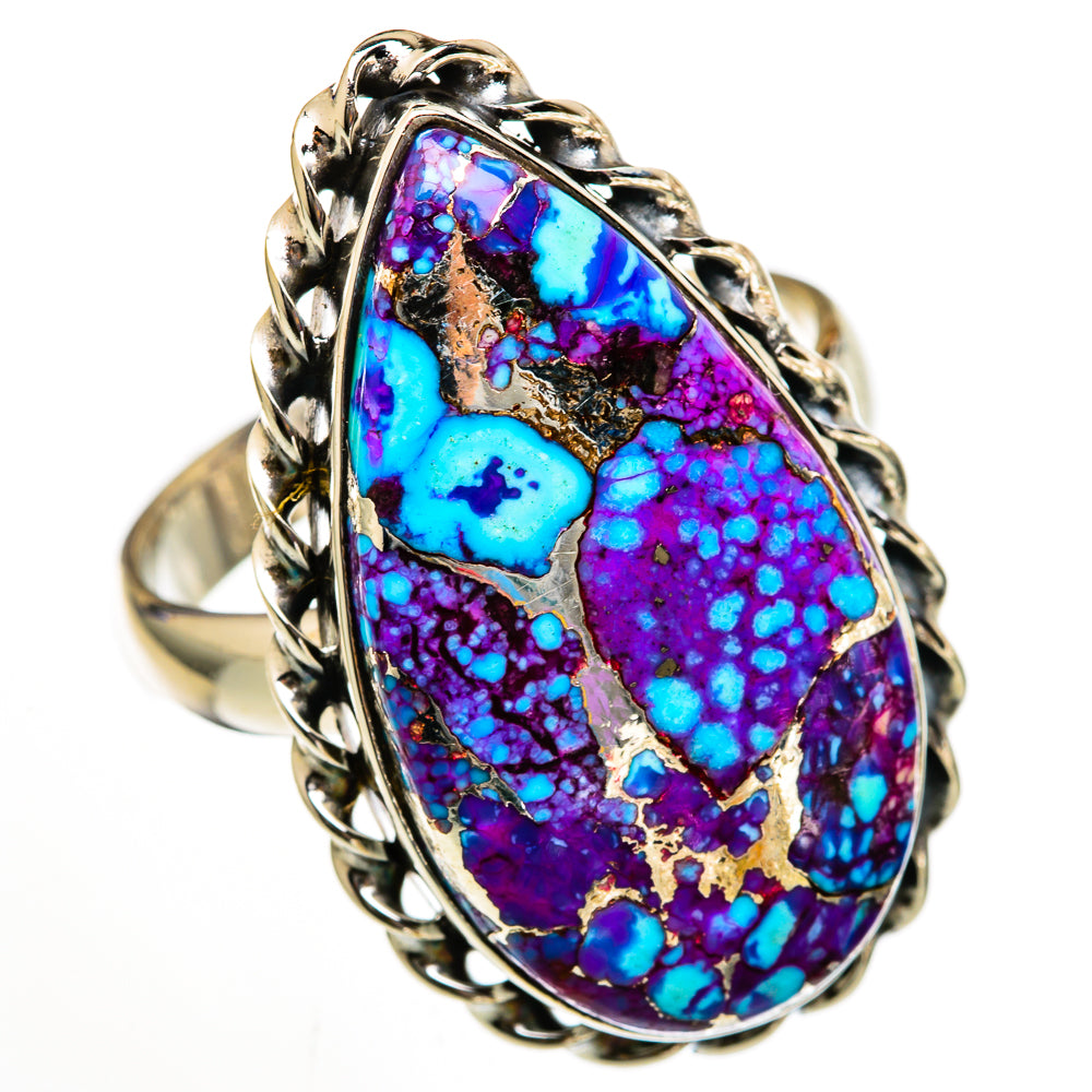 Purple Copper Turquoise Rings handcrafted by Ana Silver Co - RING103083