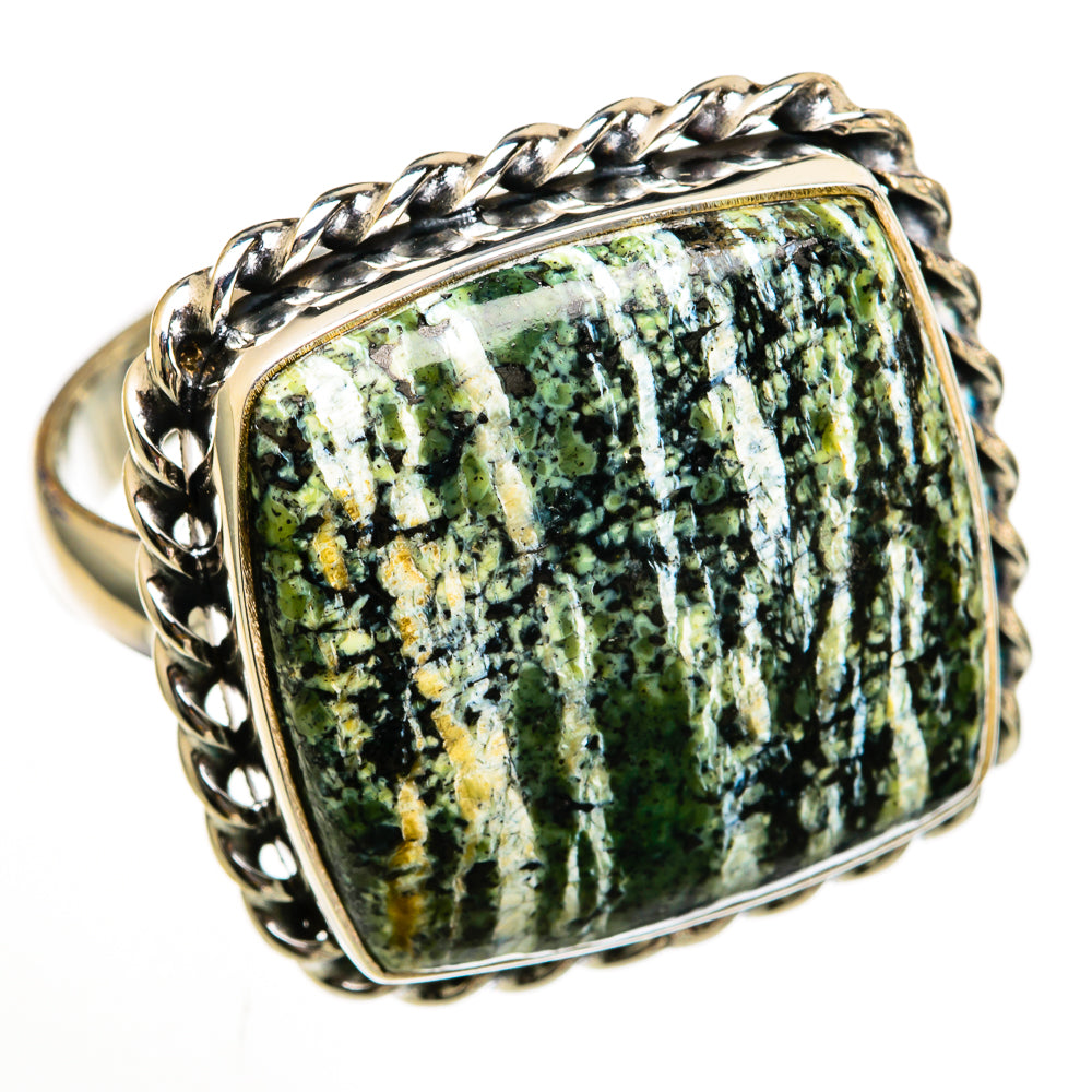 Lizard Jasper Rings handcrafted by Ana Silver Co - RING103114 - Photo 2