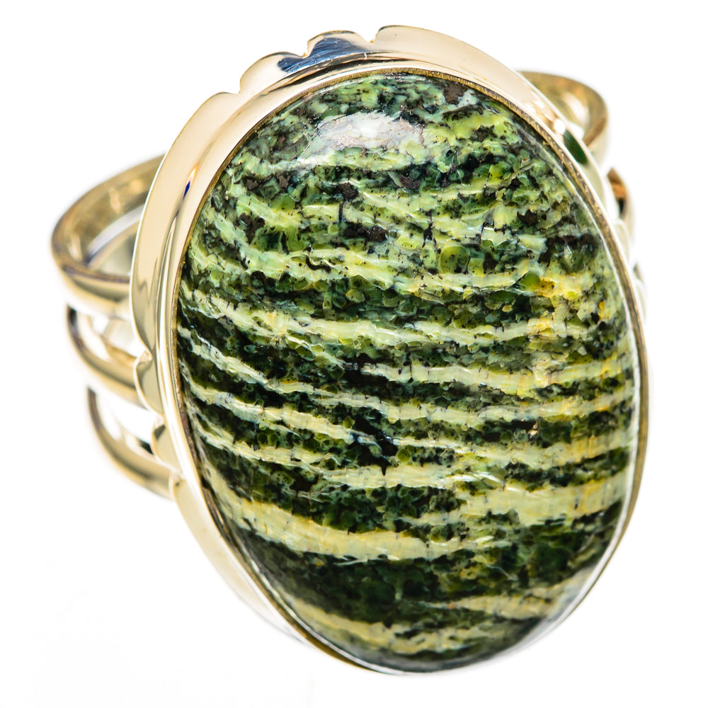 Lizard Jasper Rings handcrafted by Ana Silver Co - RING103165 - Photo 2