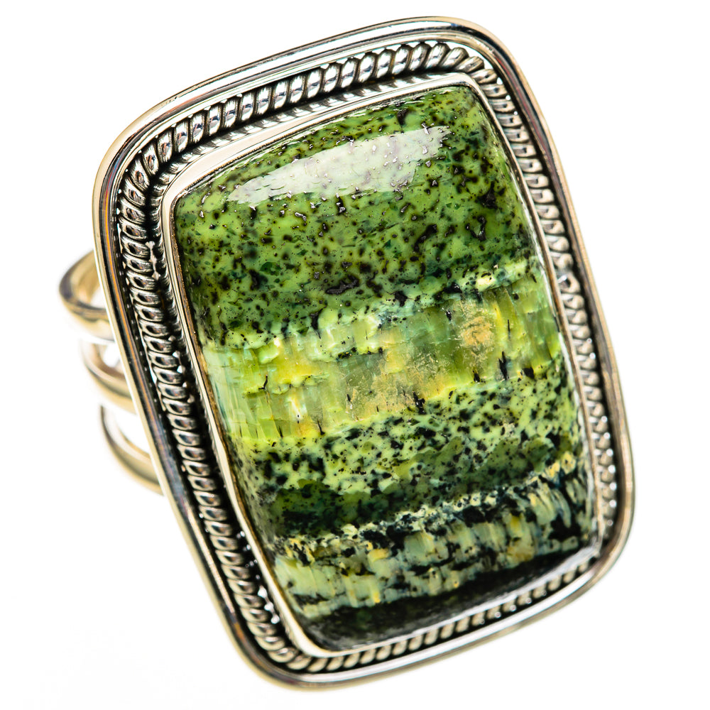 Lizard Jasper Rings handcrafted by Ana Silver Co - RING103168 - Photo 2