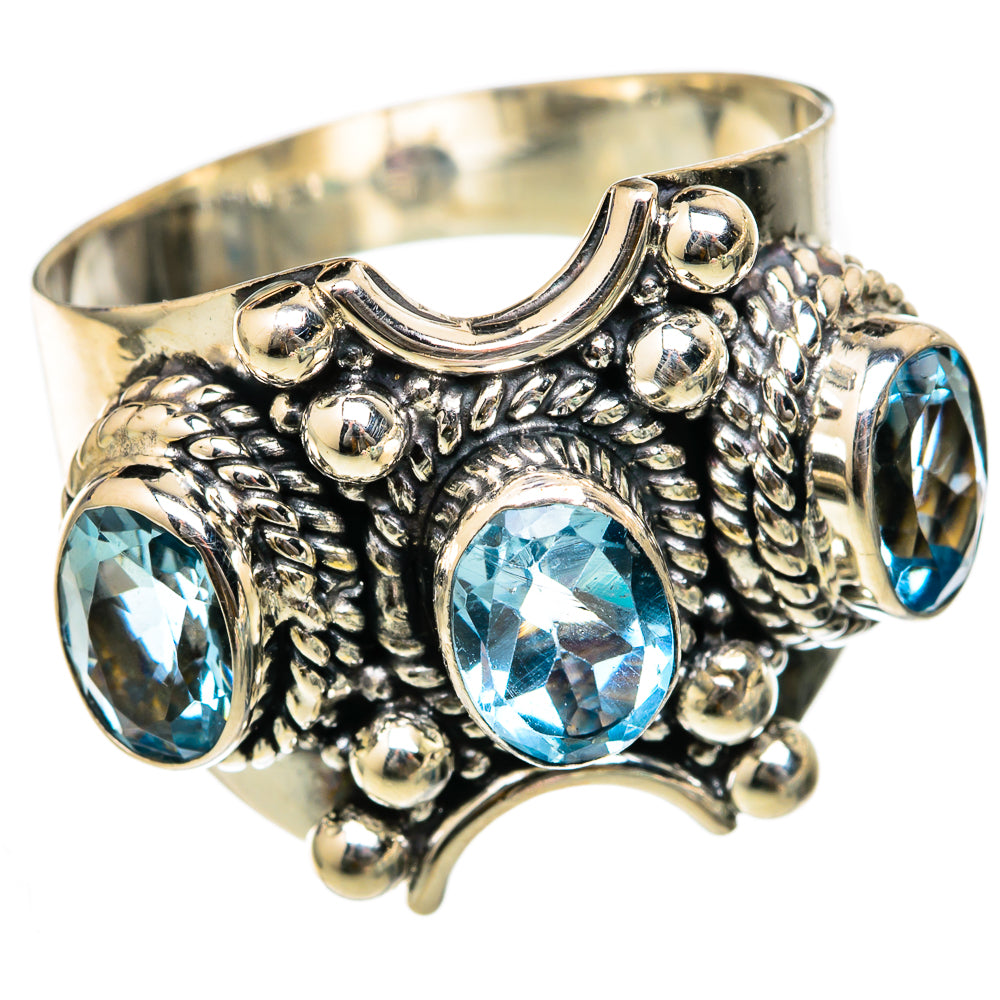 Blue Topaz Rings handcrafted by Ana Silver Co - RING103173 - Photo 2
