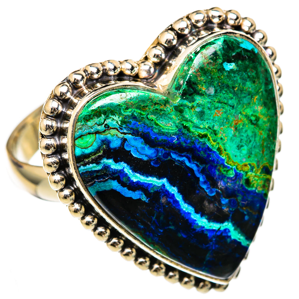 Azurite Malachite Rings handcrafted by Ana Silver Co - RING103327