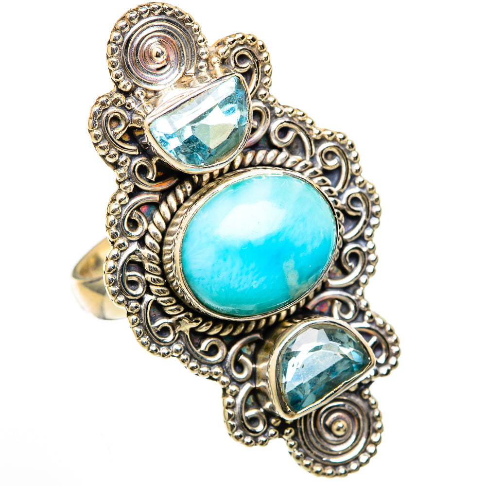 Larimar Rings handcrafted by Ana Silver Co - RING103388 - Photo 2