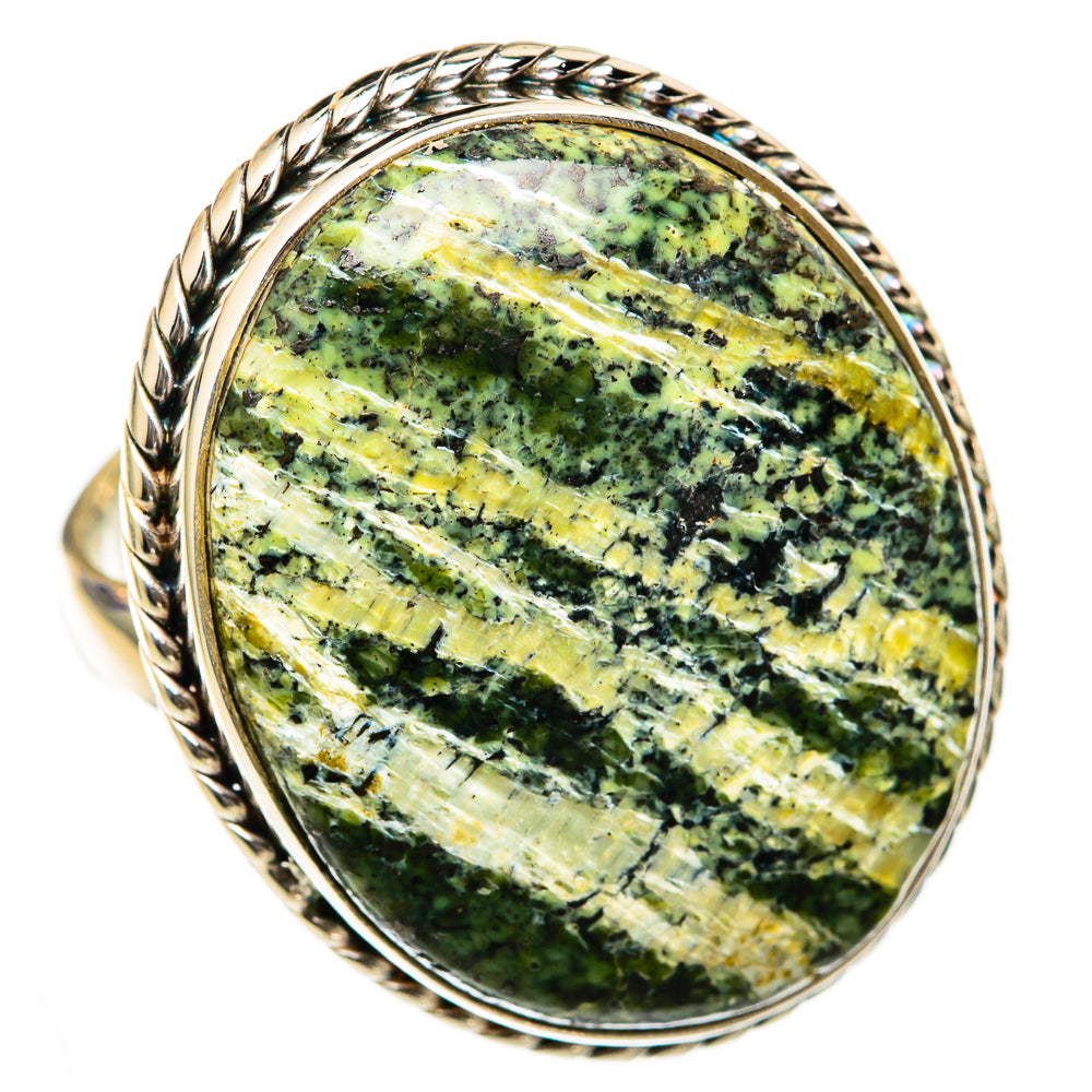 Lizard Jasper Rings handcrafted by Ana Silver Co - RING103398 - Photo 2