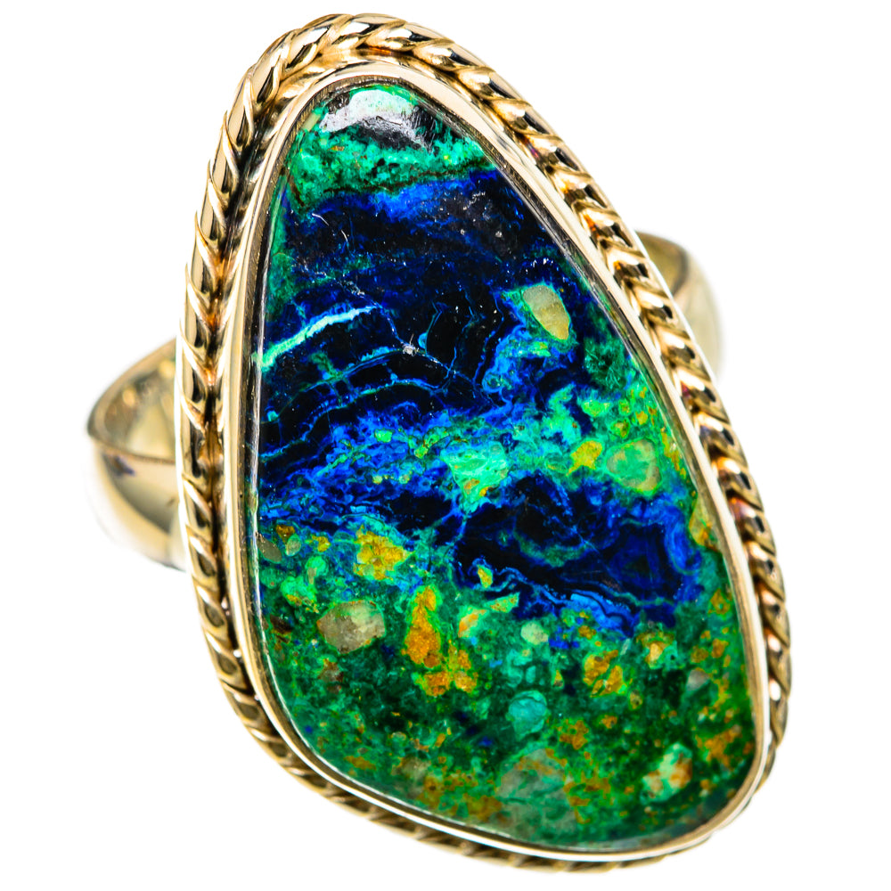 Azurite Malachite Rings handcrafted by Ana Silver Co - RING103426