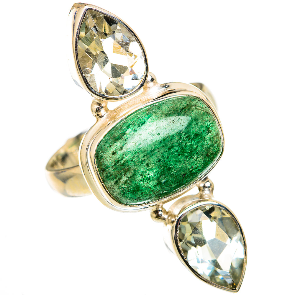 Green Aventurine Rings handcrafted by Ana Silver Co - RING103438 - Photo 2