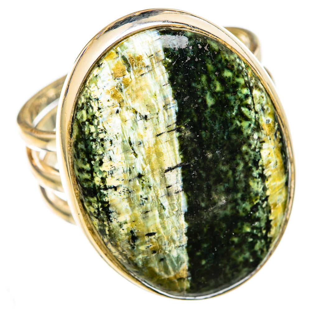 Lizard Jasper Rings handcrafted by Ana Silver Co - RING103440 - Photo 2
