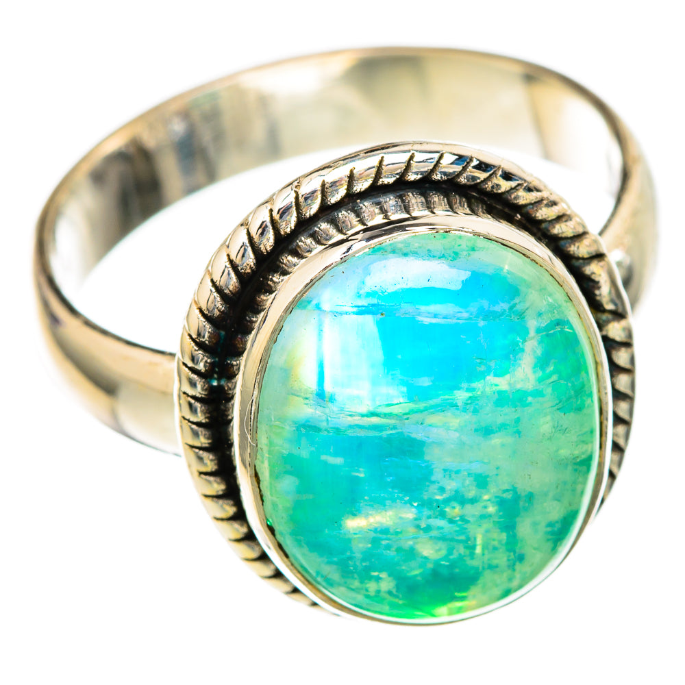 Green Moonstone Rings handcrafted by Ana Silver Co - RING103547