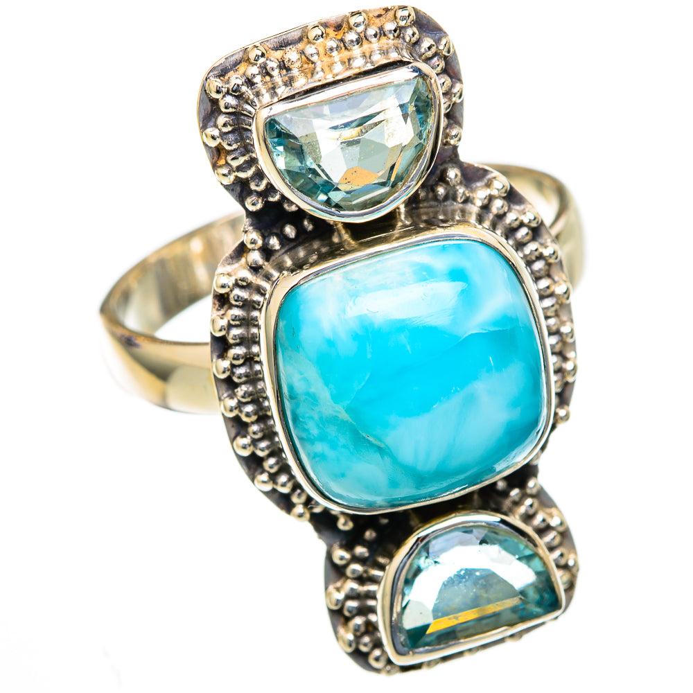 Larimar Rings handcrafted by Ana Silver Co - RING103602