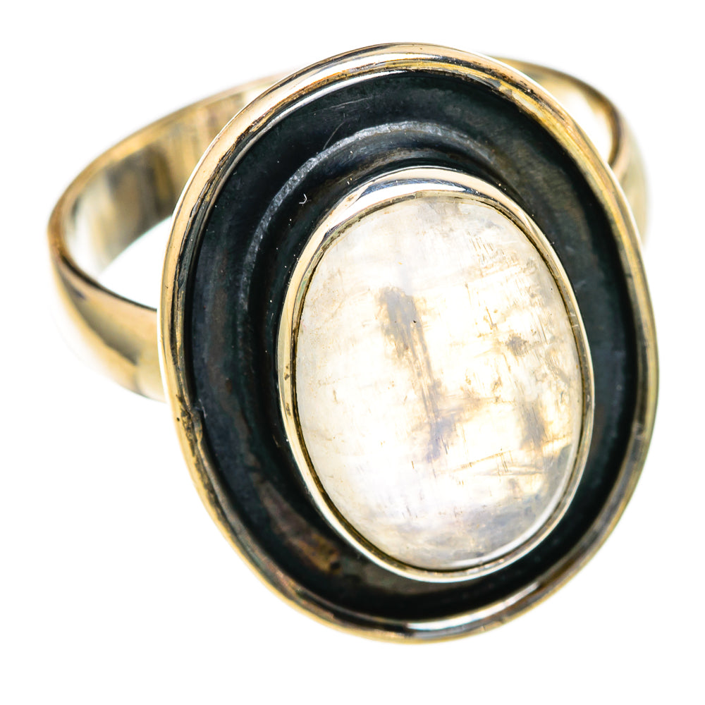 Rainbow Moonstone Rings handcrafted by Ana Silver Co - RING103619 - Photo 2