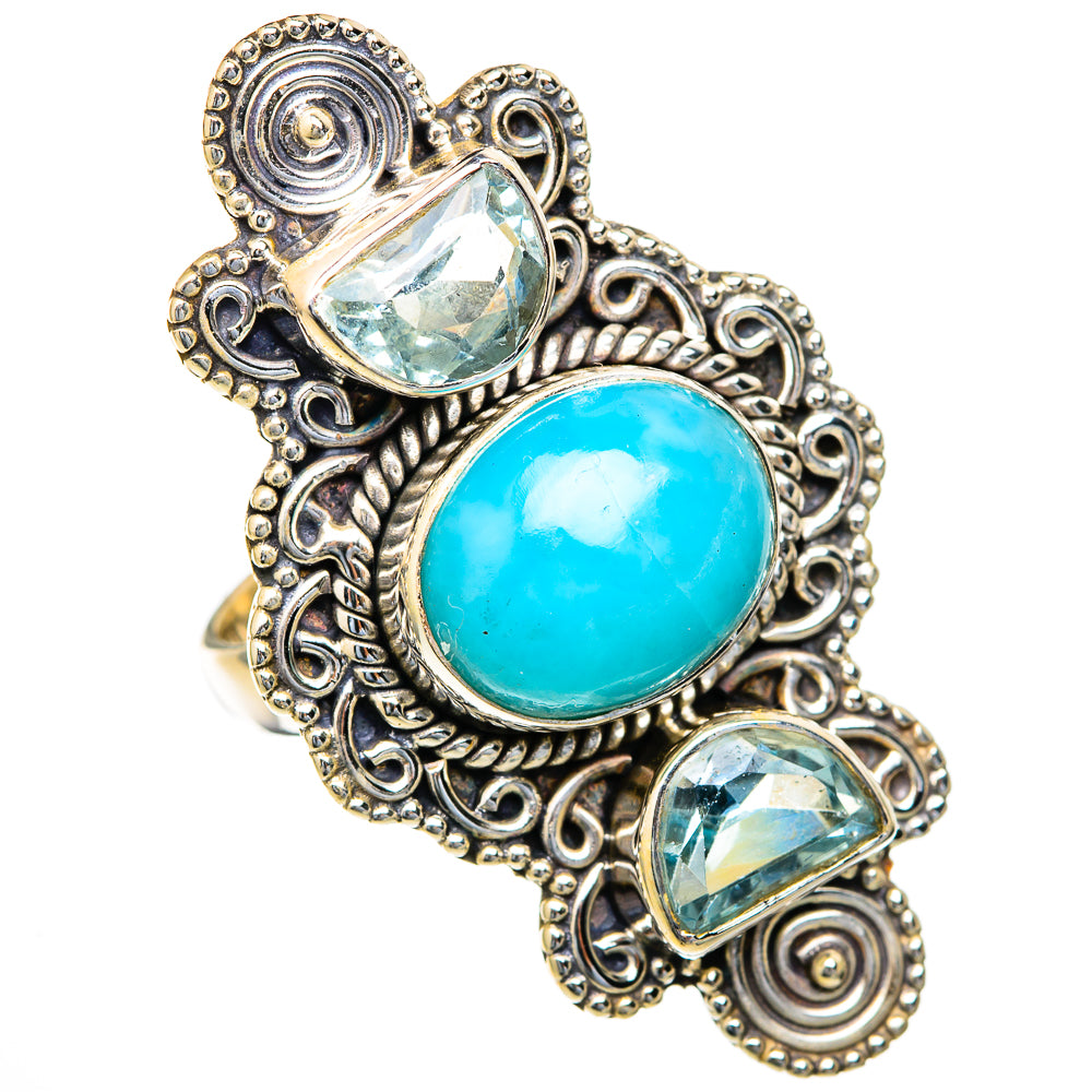 Larimar Rings handcrafted by Ana Silver Co - RING103636 - Photo 2