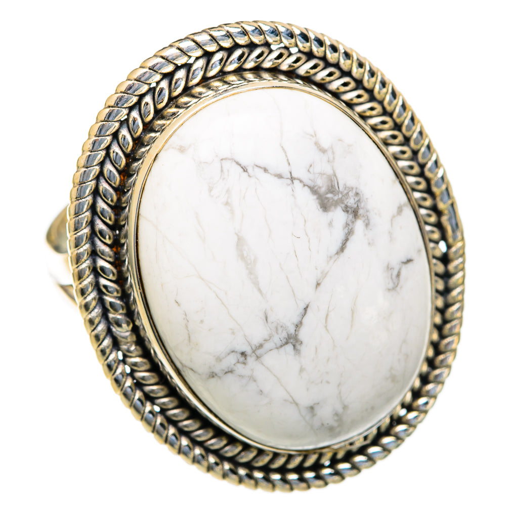 Howlite Rings handcrafted by Ana Silver Co - RING103682 - Photo 2