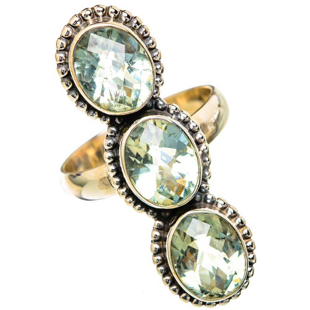 Green Amethyst Rings handcrafted by Ana Silver Co - RING103704