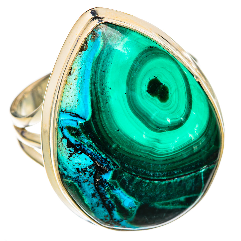 Malachite In Chrysocolla Rings handcrafted by Ana Silver Co - RING103706