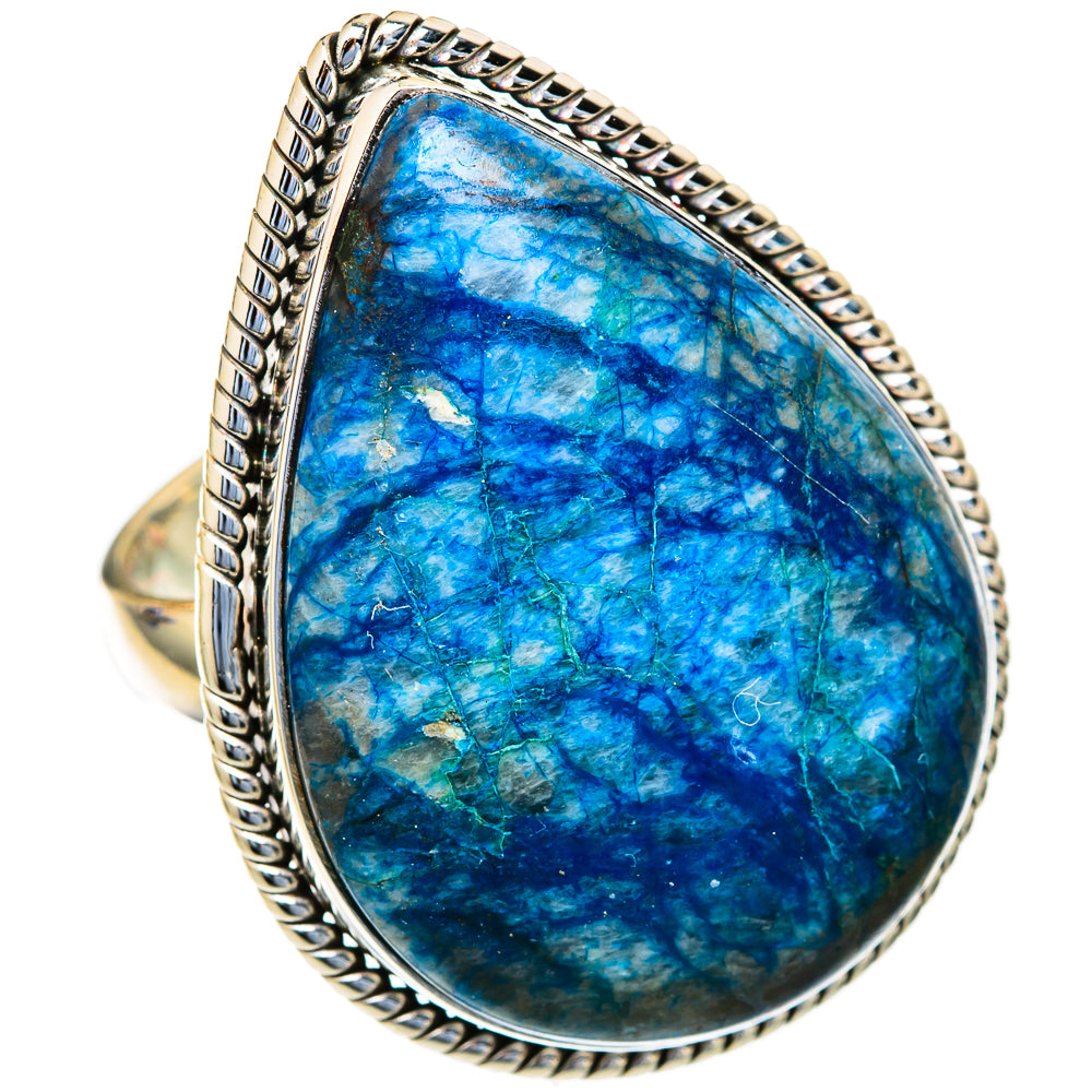 Chrysocolla In Quartz Rings handcrafted by Ana Silver Co - RING103754