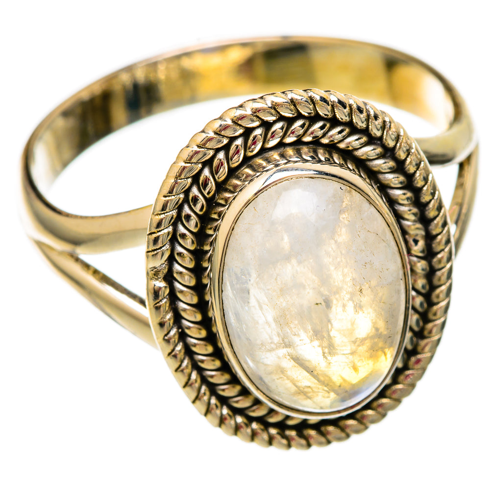 Rainbow Moonstone Rings handcrafted by Ana Silver Co - RING103841 - Photo 2