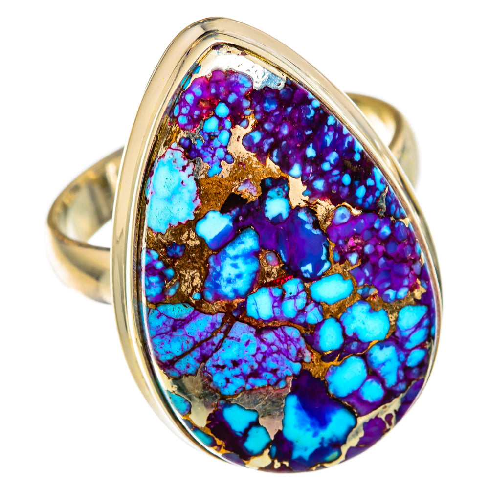 Purple Copper Turquoise Rings handcrafted by Ana Silver Co - RING103880 - Photo 2