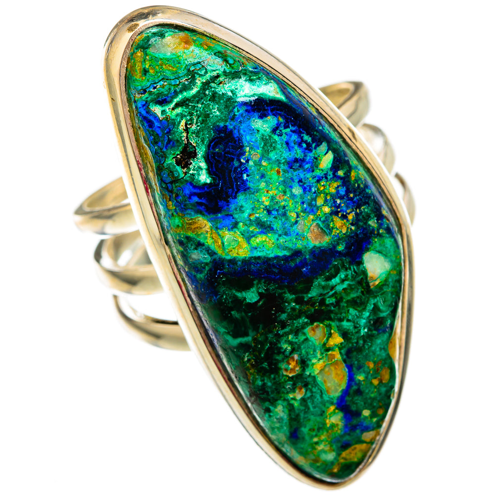 Chrysocolla In Malachite Rings handcrafted by Ana Silver Co - RING103894
