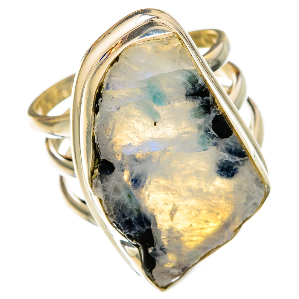 Rainbow Moonstone Rings handcrafted by Ana Silver Co - RING103931 - Photo 2