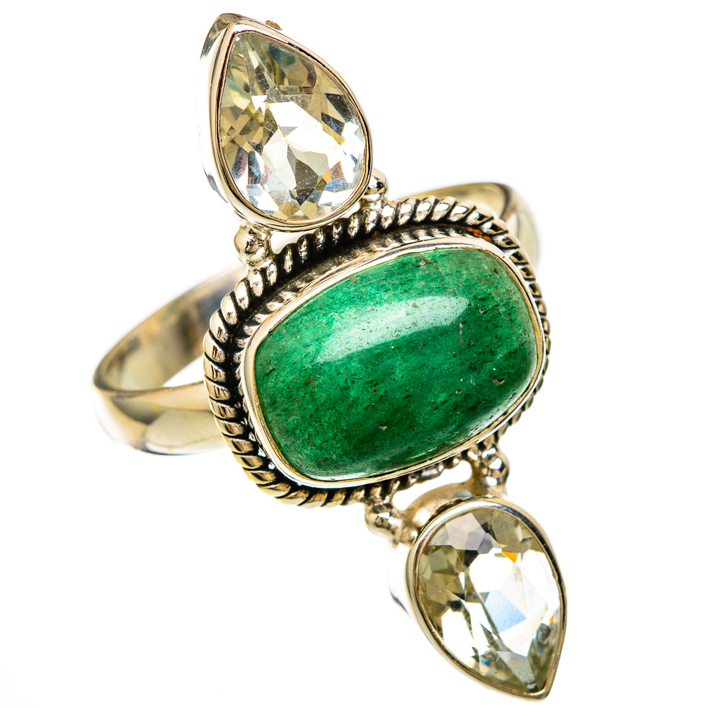 Green Aventurine Rings handcrafted by Ana Silver Co - RING103992 - Photo 2