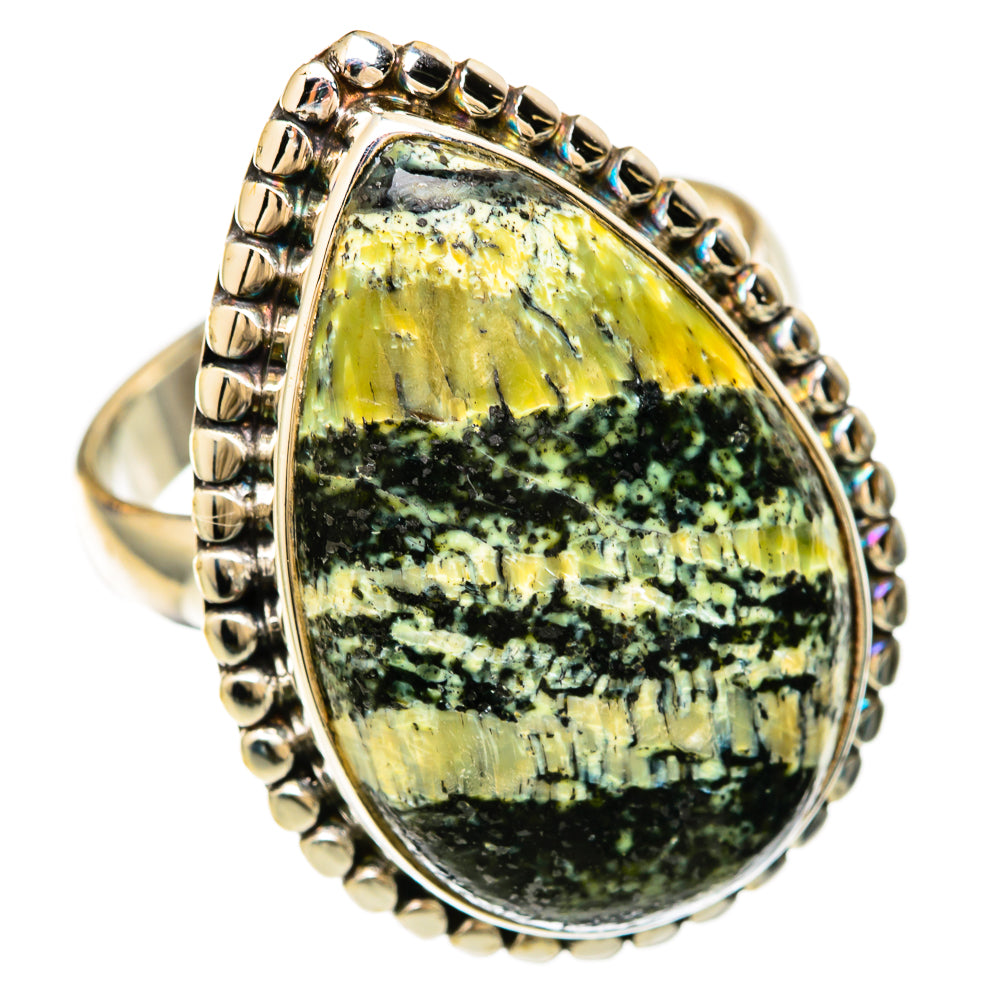 Lizard Jasper Rings handcrafted by Ana Silver Co - RING104068 - Photo 2