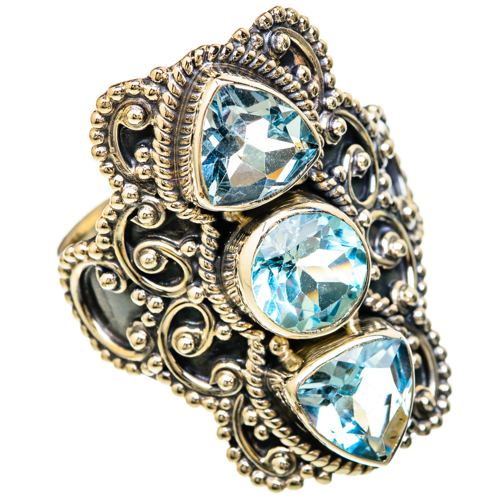Blue Topaz Rings handcrafted by Ana Silver Co - RING104082 - Photo 2