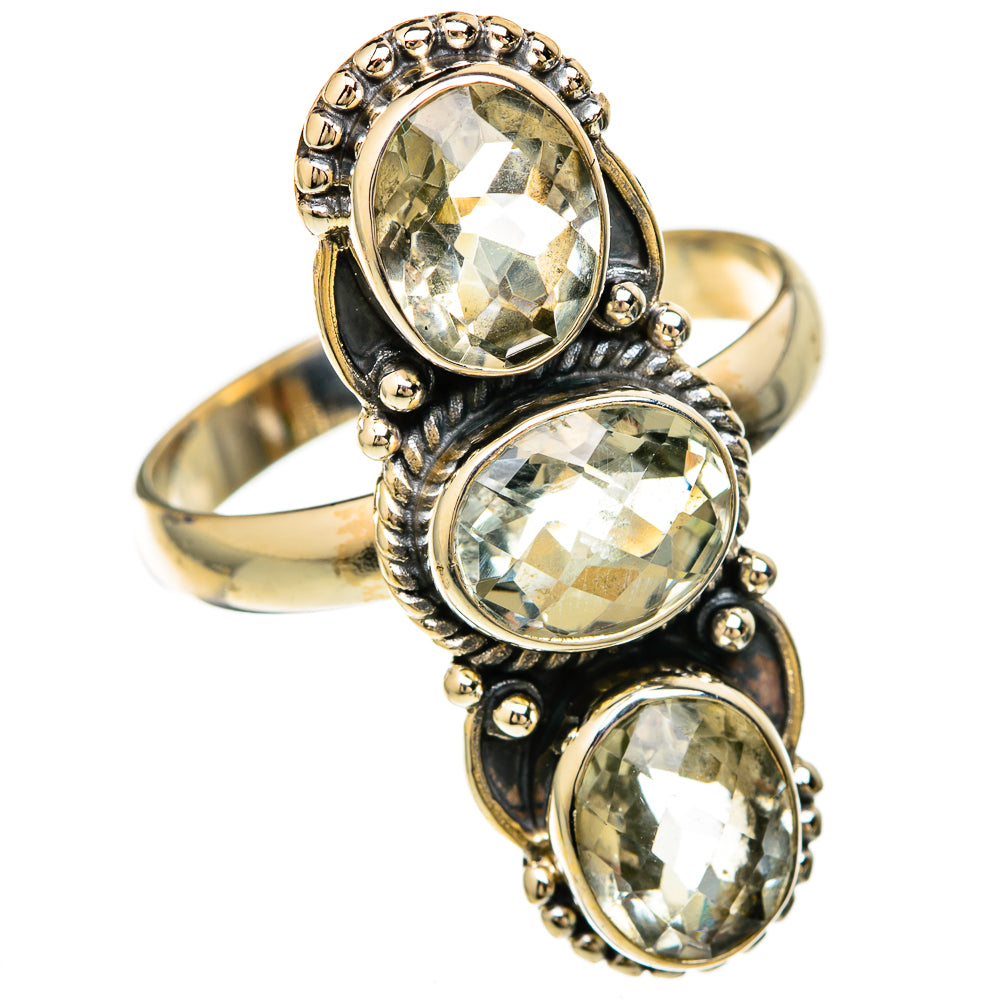 Green Amethyst Rings handcrafted by Ana Silver Co - RING104088 - Photo 2