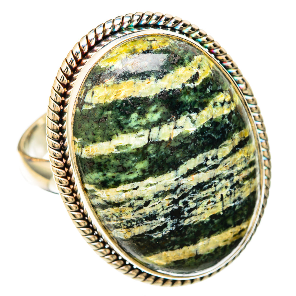 Lizard Jasper Rings handcrafted by Ana Silver Co - RING104098 - Photo 2