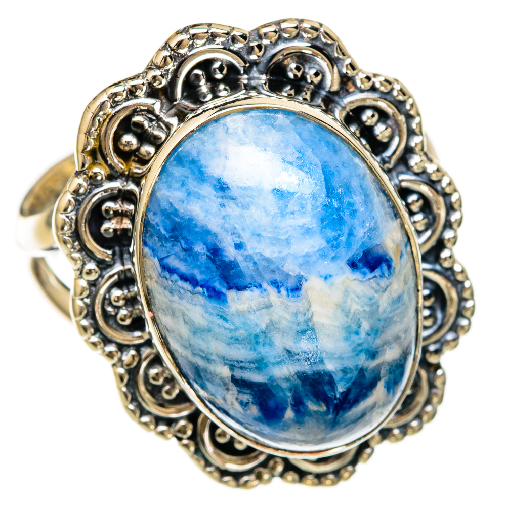 Blue Scheelite Rings handcrafted by Ana Silver Co - RING104210 - Photo 2