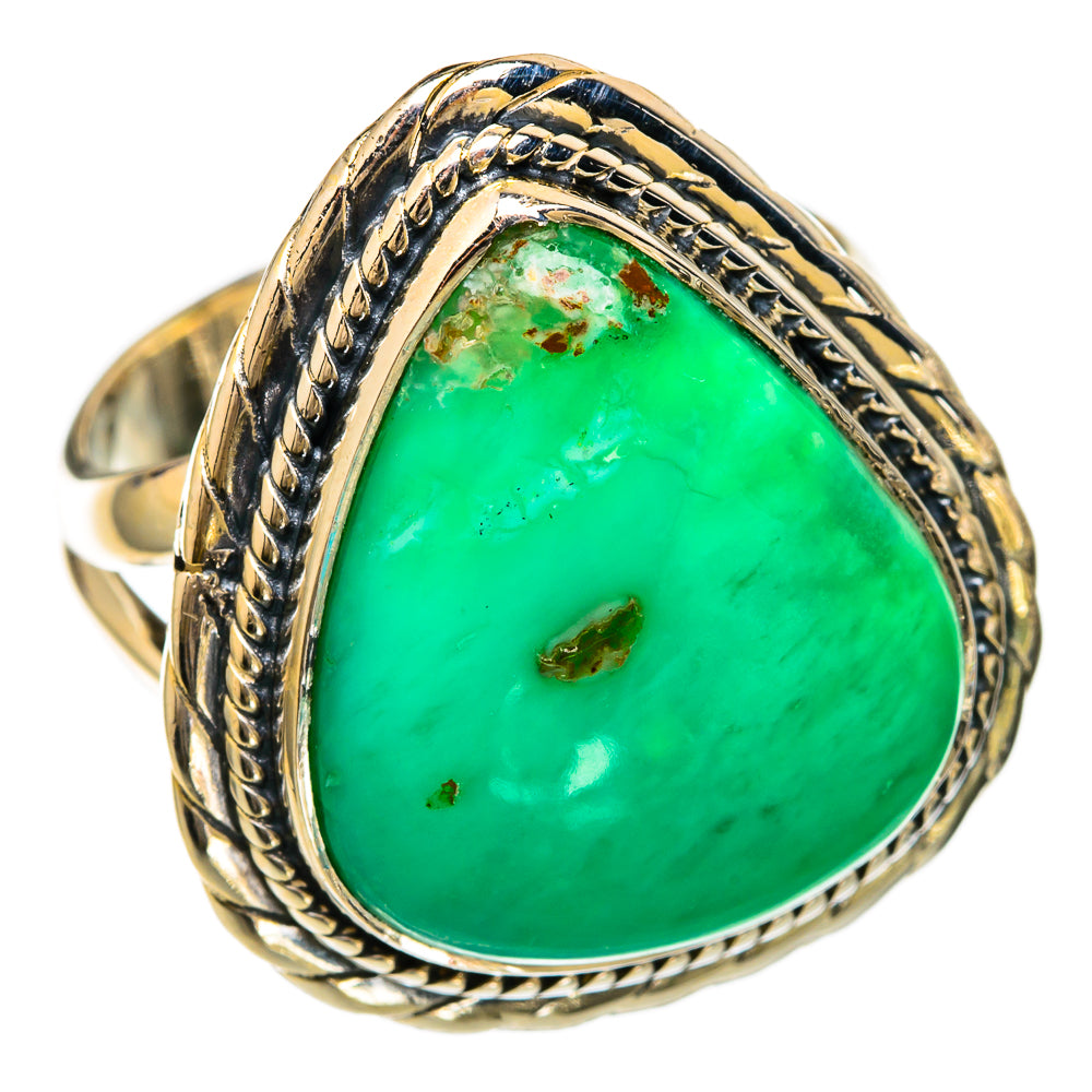 Chrysoprase Rings handcrafted by Ana Silver Co - RING104211 - Photo 2