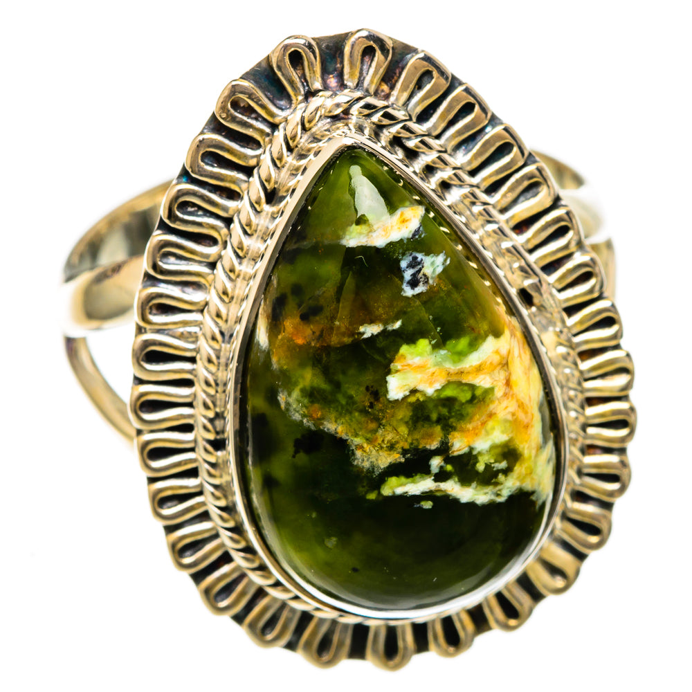 Australian Green Opal Rings handcrafted by Ana Silver Co - RING104287 - Photo 2