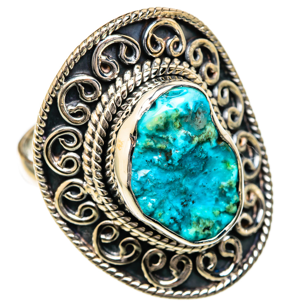 Chrysocolla Rings handcrafted by Ana Silver Co - RING104380 - Photo 2